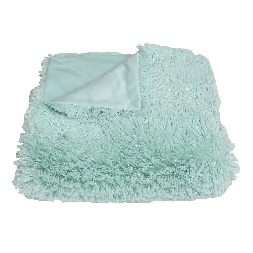 Thick and warm 100% polyester Long Plush Double Fleece winter Blanket