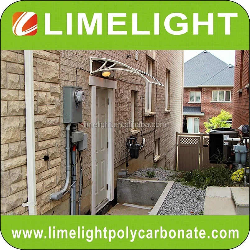 LIMELIGHT bronze panel and black bracket polycarbonate(PC) awning for window sun shade