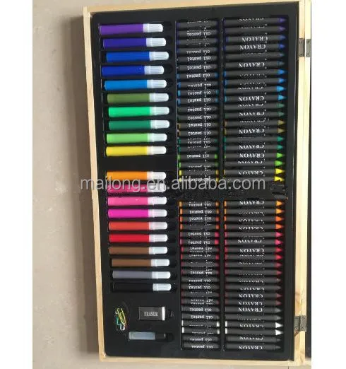 
180 piece suit of watercolors painting suit stationery set Wooden painting suit PN3884 