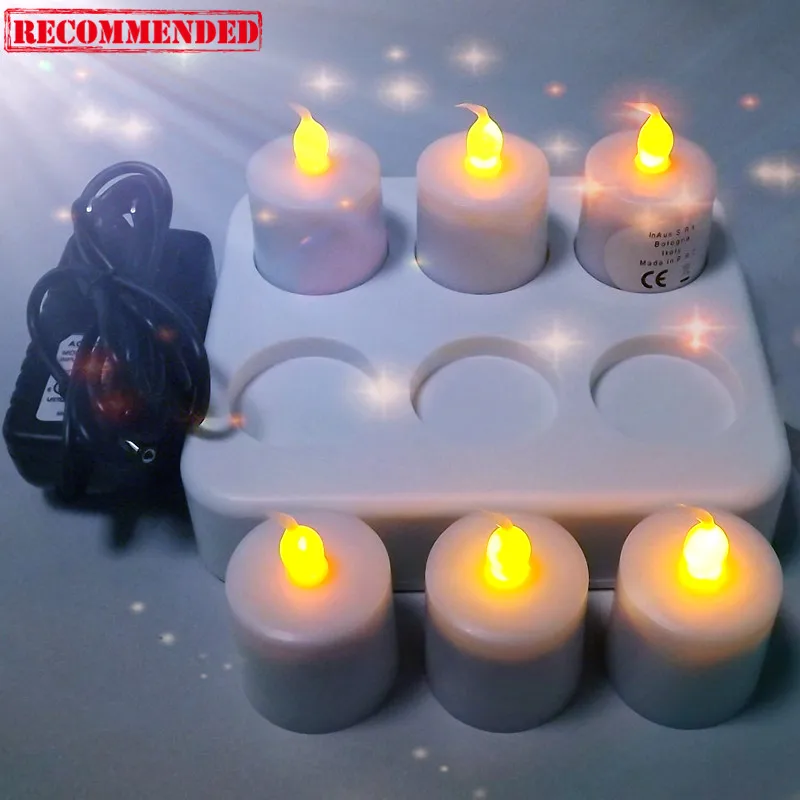 hot sale inductive rechargeable led candle lights
