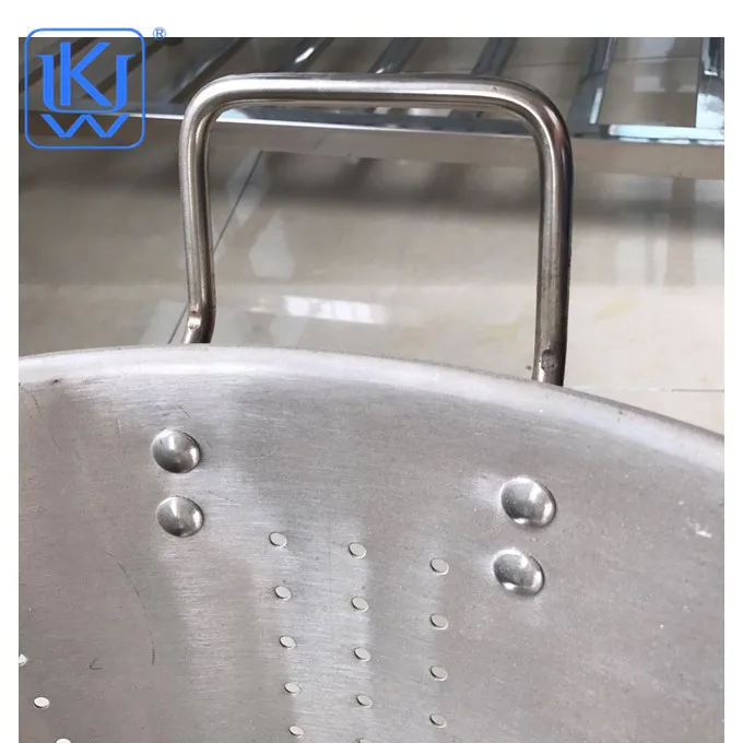 UKW Kitchenwares Double Ears Design Stainless Steel Colander Strainer Basket
