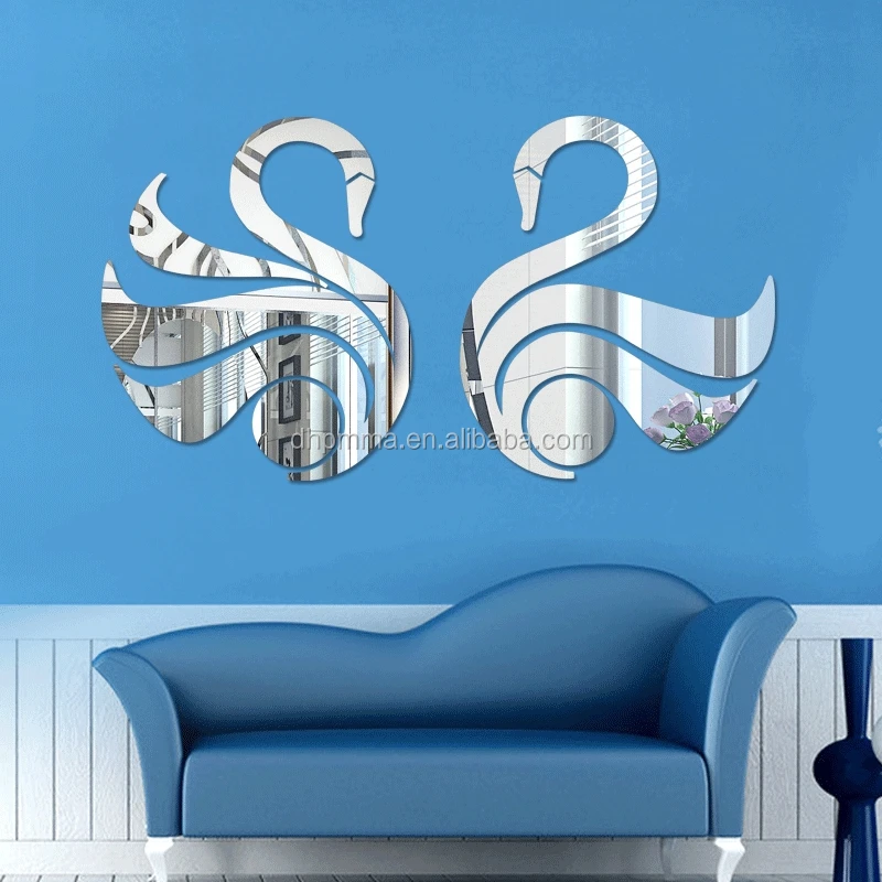 DIY Home Decoration acrylic mirror wall stickers decoration adhesive mirror sheet