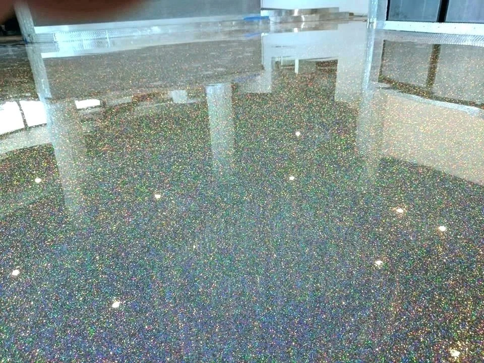 Holographic Glitter Floor Epoxy Resin