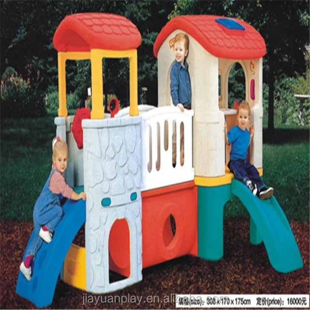 Plastic slide for children independent play indoor playground