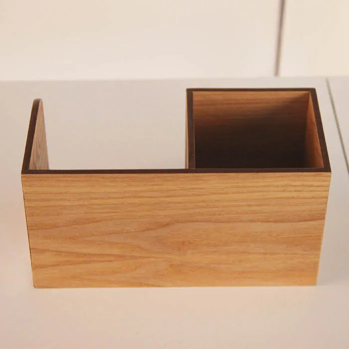 Fast delivery eco-friendly wooden storage desk organizer box
