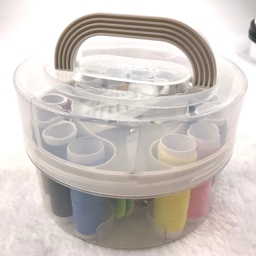 
Essential Sewing Tools Kit Needlework Box Set for Domestic Sewing Machine Sewing Kit Thread Needle Tape Scissor Thimble Set 