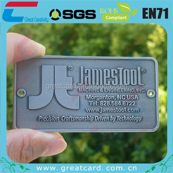 
Antique Silver Embossed Furniture Nameplate 