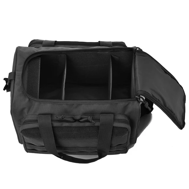 Multi-pockets Deluxe Range Duffle Bags Black, Tactical Shooting Range Bag