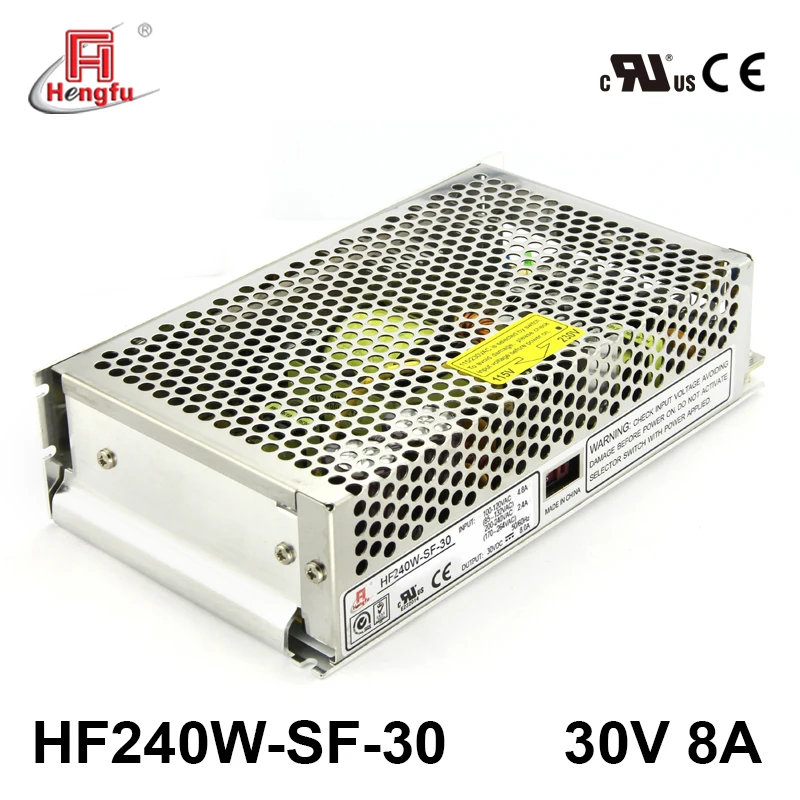 
30V 8A Hengfu HF240W-SF-30 SMPS single output AC DC UL CUL CE switching power supply 