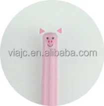 Cute cartoon character ball pen with two different color refills