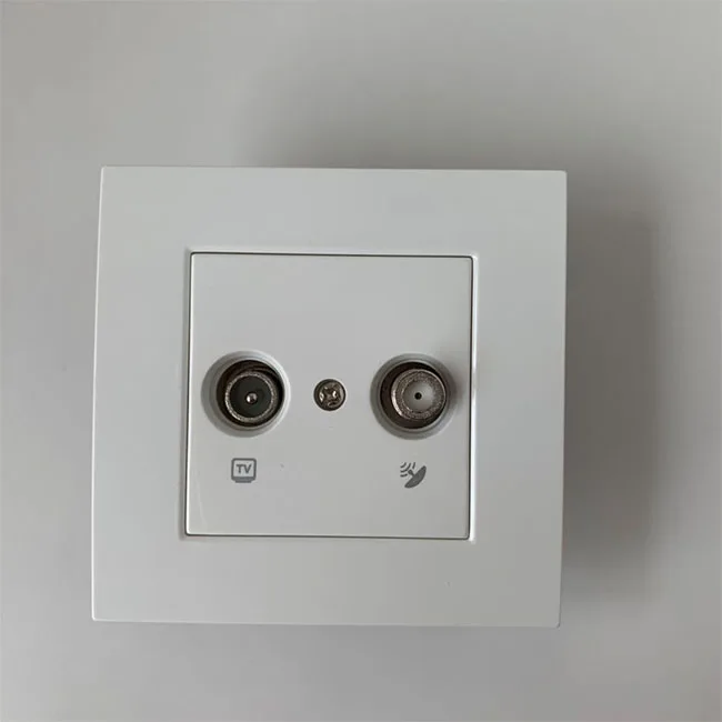 Розетка из поликарбоната стандарта ЕС для ТВ, телефонных разъемов, оптовая продажа, розетка для передачи данных, штепсельные настенные гнезда rj45, разъем f