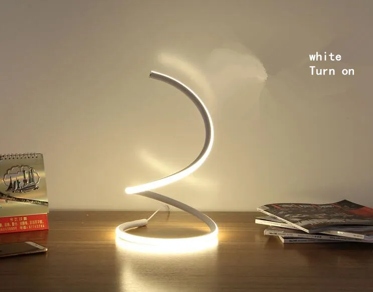 Modern LED desk lamp dimmer lights beside lamps smart ring table light