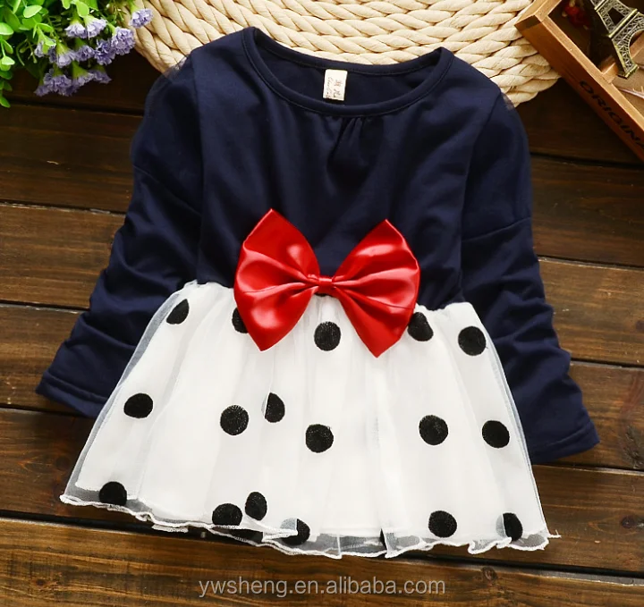 2016 wholesale newborn baby girl cotton party wear dress dance wear