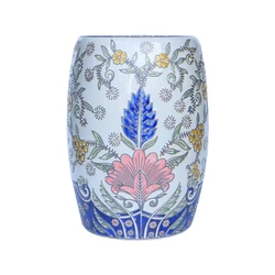 Blue and White color ceramic stools with carving for home office hotel garden decoration