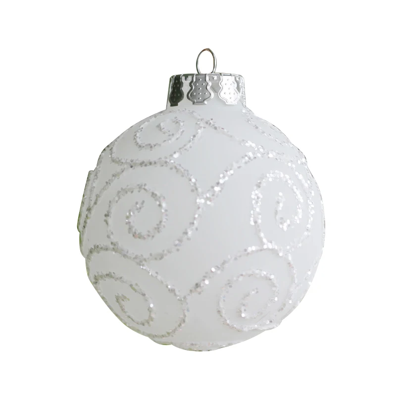 Personalized Shatterproof Printable Balls Wholesale White Glass Christmas Ball Ornaments