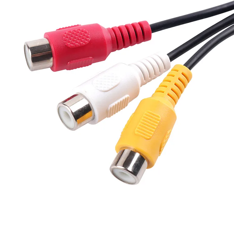 
3.5 Stereo Male To 3*Rca Female Plug Audio Aux Cable Male Jack AV Stereo Music Audio Cable 