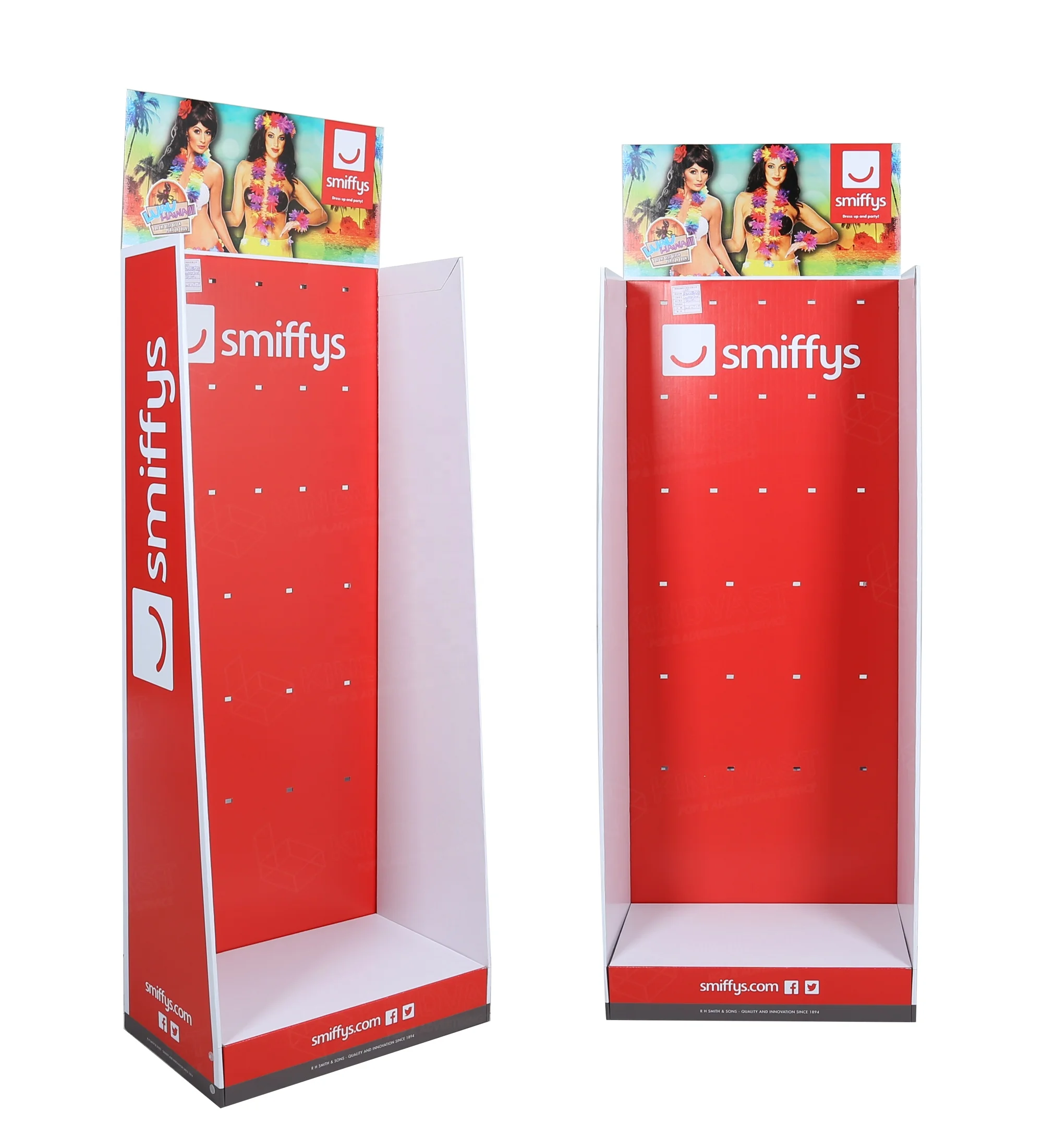 Adult Costume  Cardboard Display Stand Shelves With Pegs Hook Hanging Children Costume For Supermarket Advertising Standee