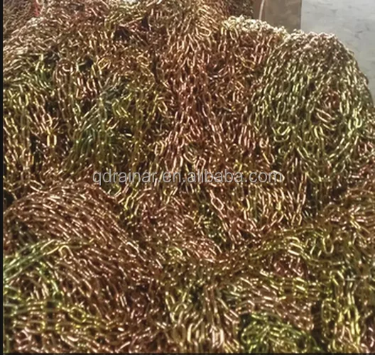 yellow zinc galvanized  coated welded link chain