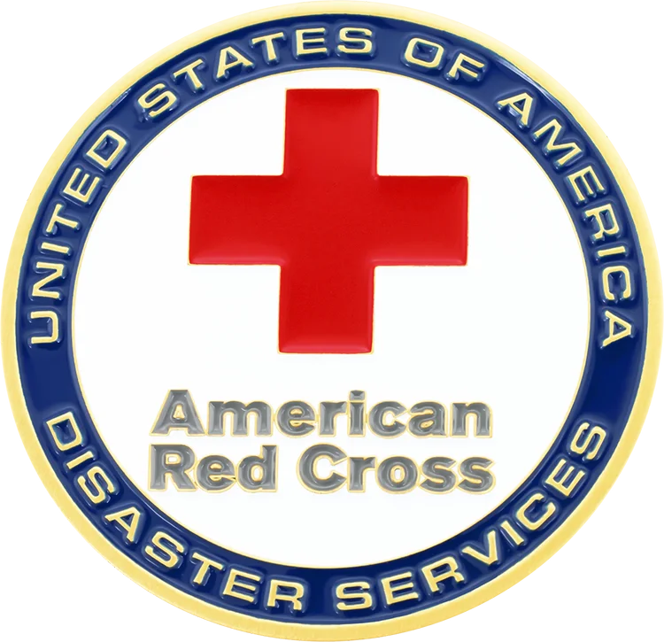 Wholesale zinc alloy red cross challenge coin