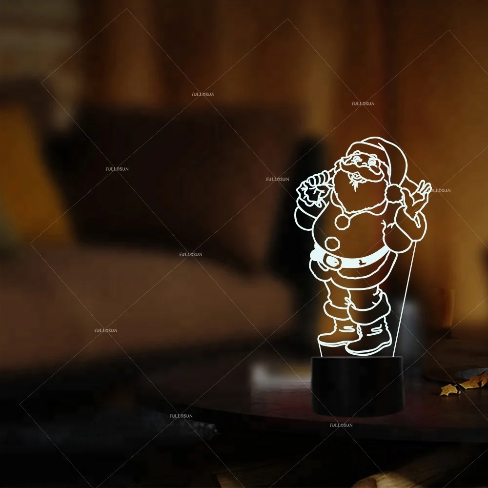 FS-3028U usb свет мигает usb-вентилятор со светодиодной подсветкой Санта-Клауса на Рождество для