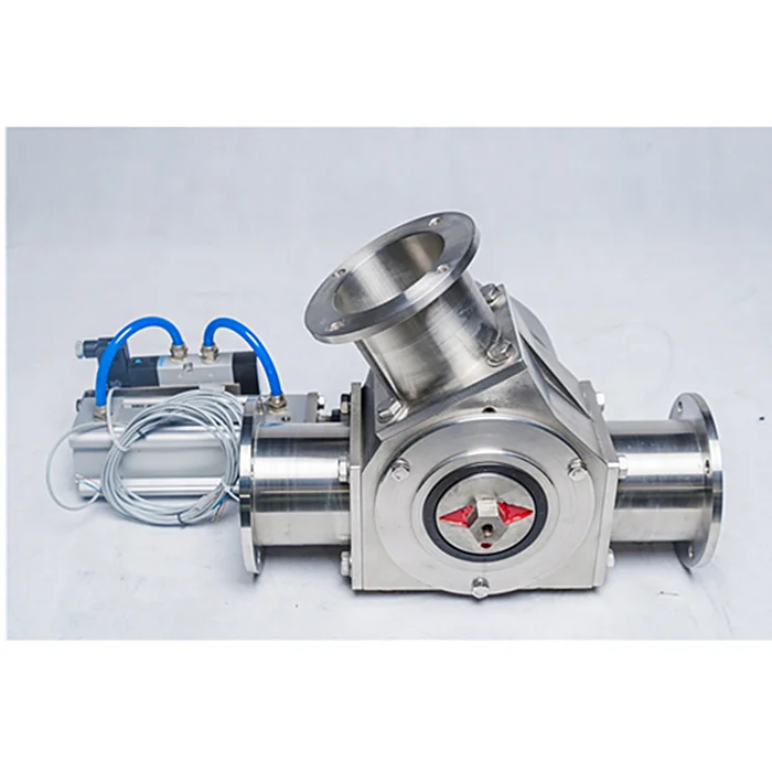 For Powder Pneumatic Conveying System 3-way Valve Diverter Conveyor