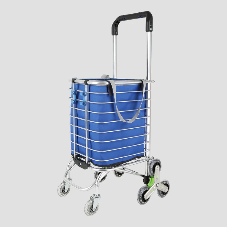 Climbing Stairs 8 PU wheels Aluminum Alloy Aluminum Shopping Trolley