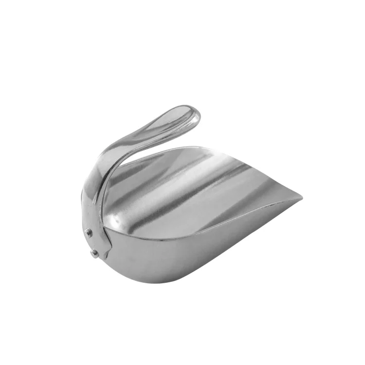 Amazon bar accessories Ice Cube Scoop metal ice bucket shovel stainless steel perforated Scoop with Contoured Handle