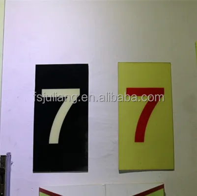 Screen printing glow in the dark pigment powder for destination board