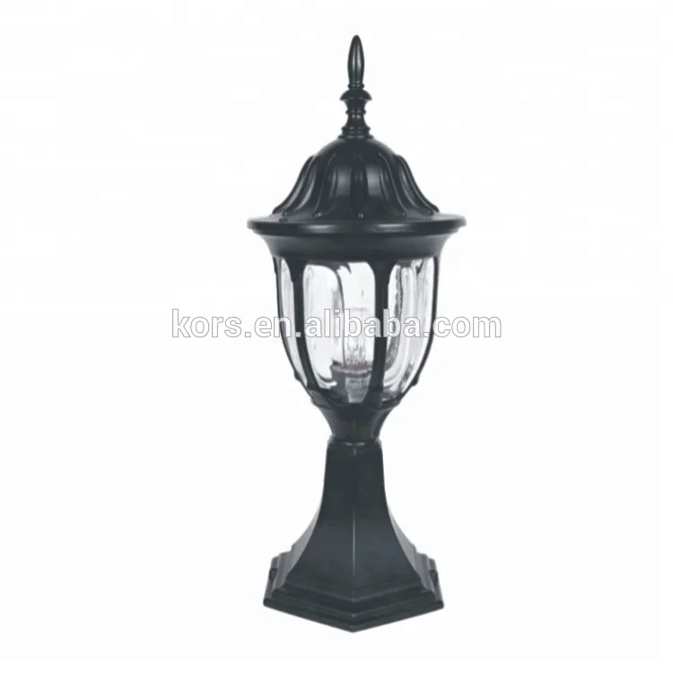 outdoor lantern pier mount fence post light decorative gate lamp pillar light