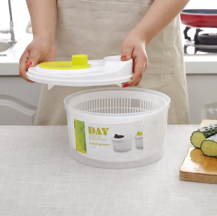  Convenient Plastic Manual Salad Spinner Fruit and Vegetable