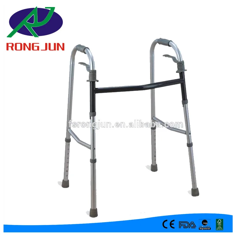 Дешевый алюминий, Складной Пожилых людей walker вспомогательные приспособления для ходьбы для людей с ограниченными возможностями для взрослых walker RJ-Z911L-1