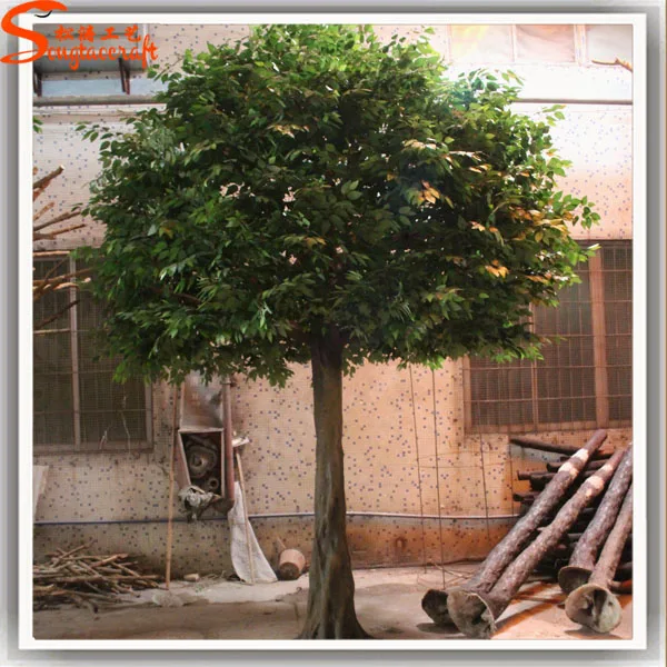 Wholesale Customized Large Artificial Ficus Tree Indoor Outdoor Decorative Tree UV Resistant Material