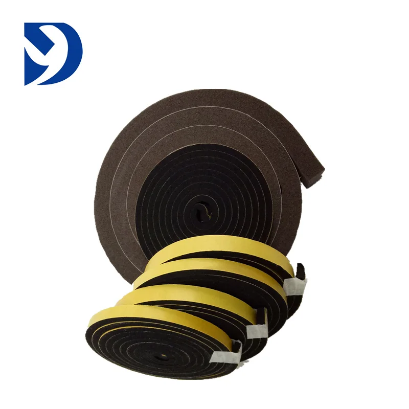 Flexible Waterproof NBR, PVC, CR Adhesive Rubber Foam Seal Strip