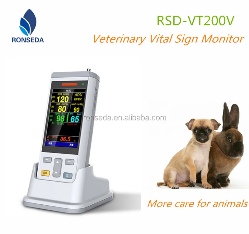 Ветеринарный монитор жизненно важных сигналов для маленьких собак и животных ручной простой в эксплуатации