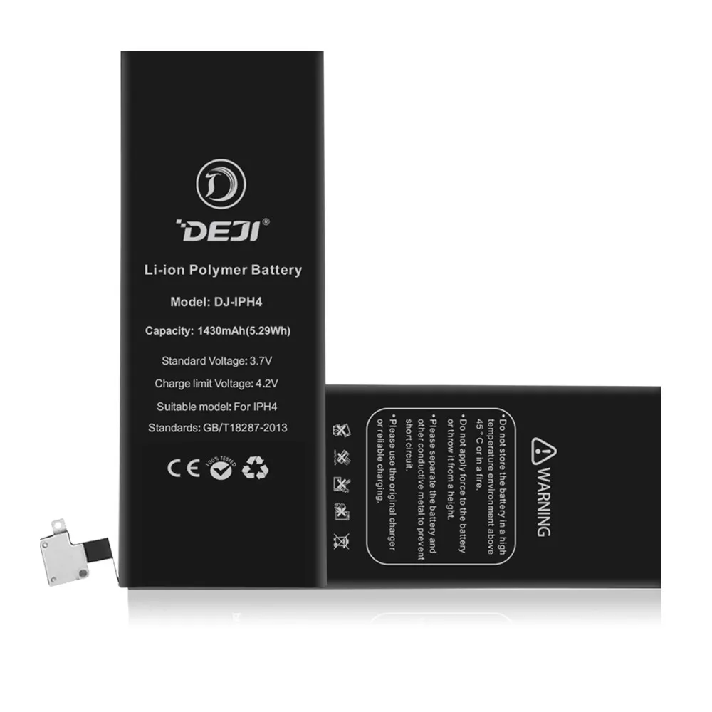 DEJI бренд OEM реальная емкость 1430 мАч оригинальный сменный аккумулятор для iphone 4