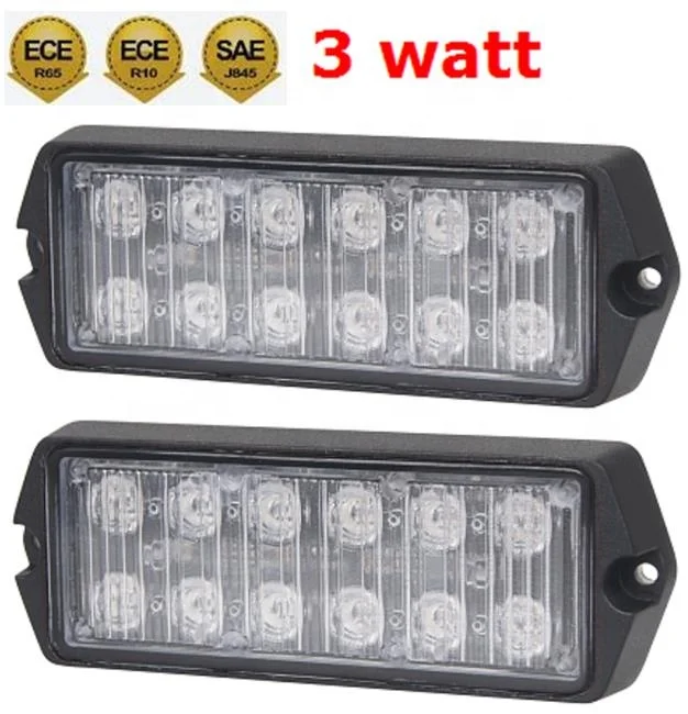 ECE R65 ECE R10 SAE J845 stadard 3 watt led lighthead car surface mount led flash strobe light vehicle led warning lighthead