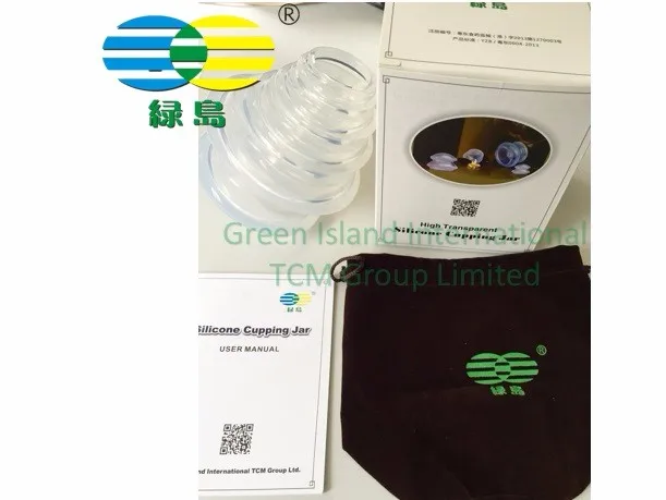 
Food grade silicone hijama cupping therapy cellulite massage kit Green Island silicone cups massage cup 