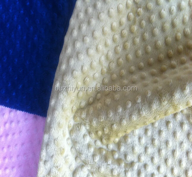 polyester minky dot soft velvet fabric for baby blanket