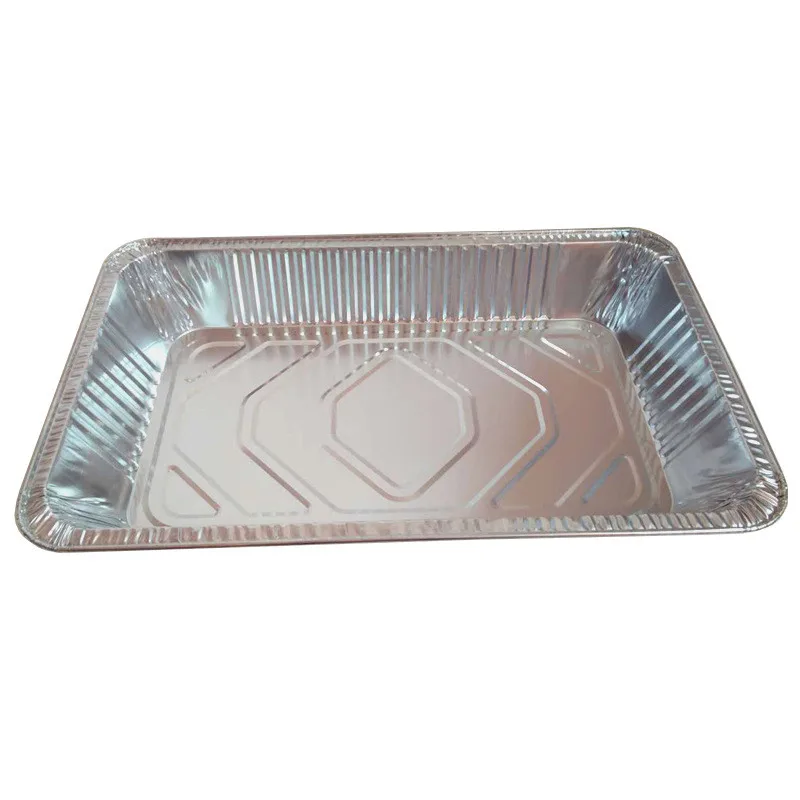 9600ml rectangular extra large size525*339*77mm  recyclable disposable bbq aluminum foil containers/packing trays