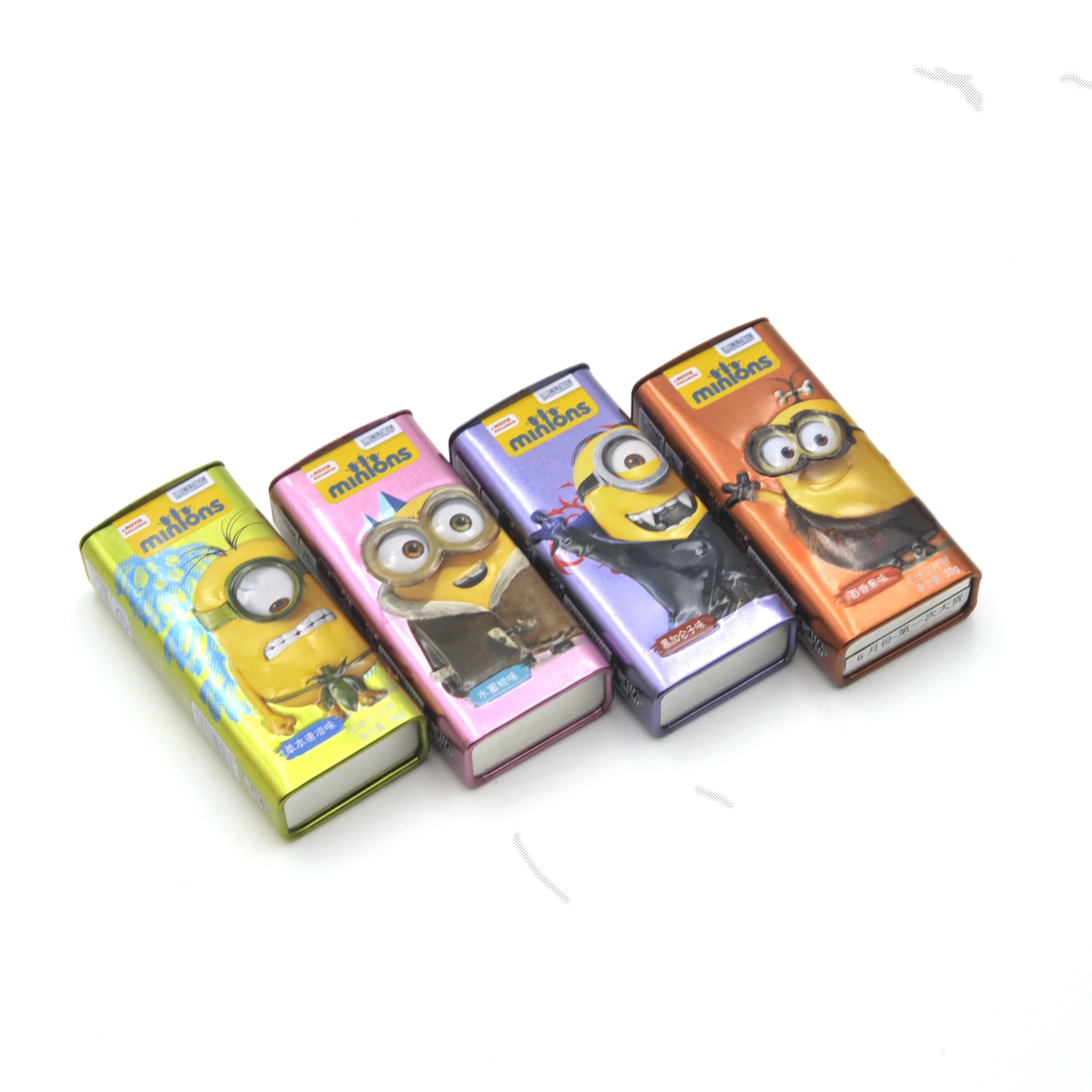 Classic Chewing Gum Tin Case With Flip Top Lid Pocket Mint Tin Can Box Printing Customized