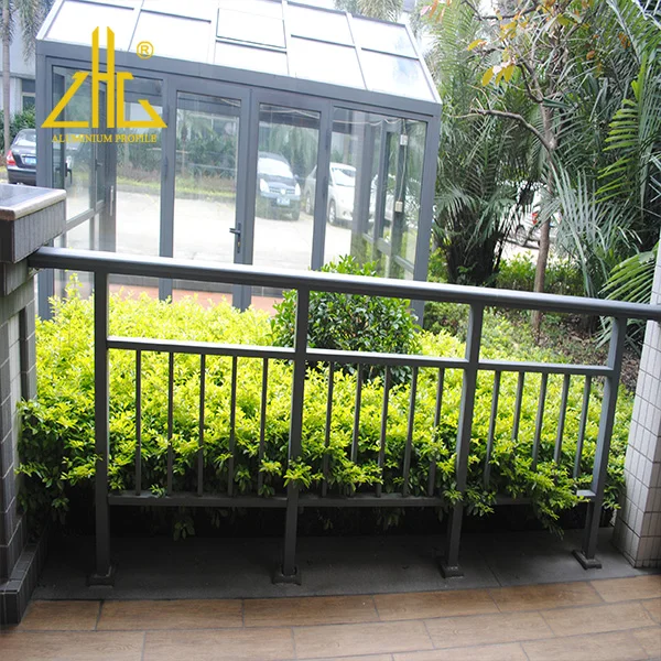 Powder coating alloy aluminum railings for outdoor stairs,aluminium extrusion handrail,aluminium glass balustrade supplier