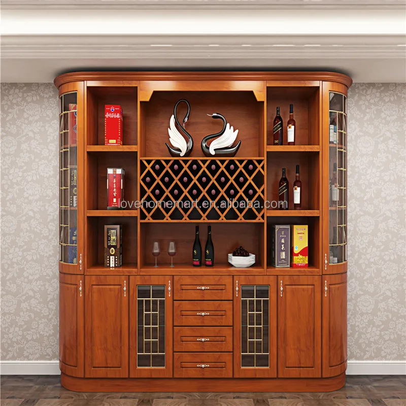 wood furniture wine cabinet for home decoration