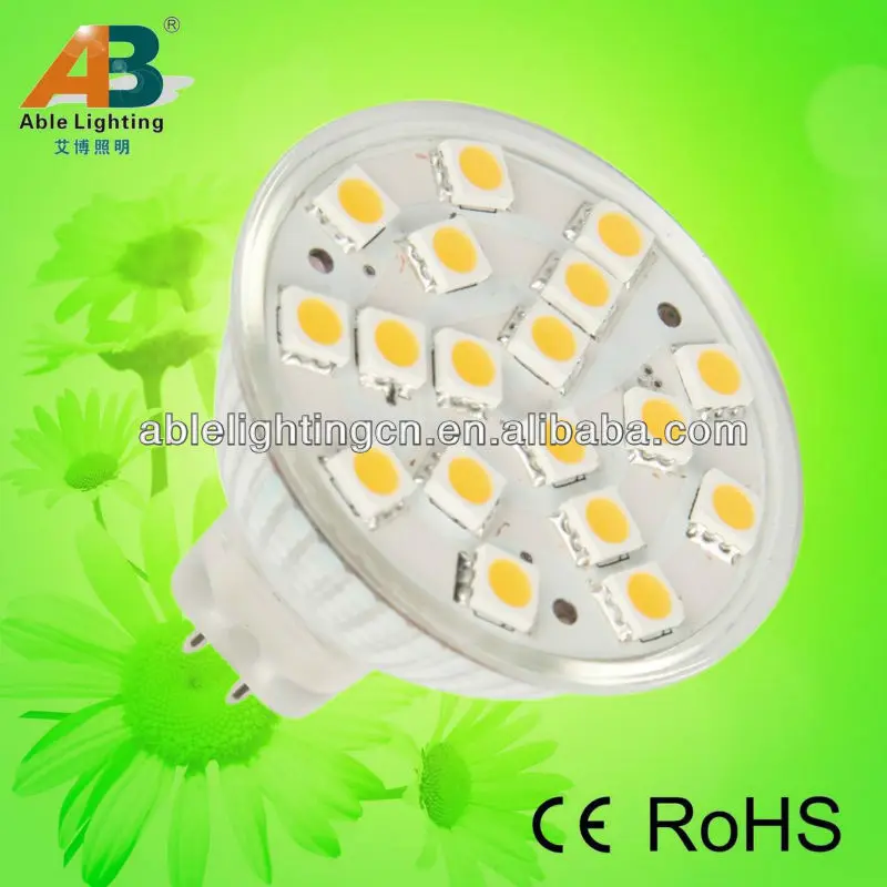 
dimmable 220v mr 16 led lamp 5050 2.8w 250lm 18 smd 