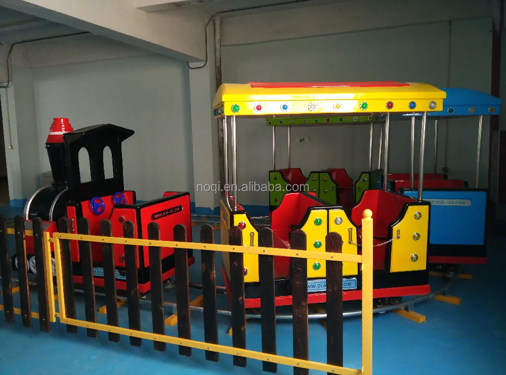 Cheap funny amusement kiddie amusement rides mini electric toy train with track