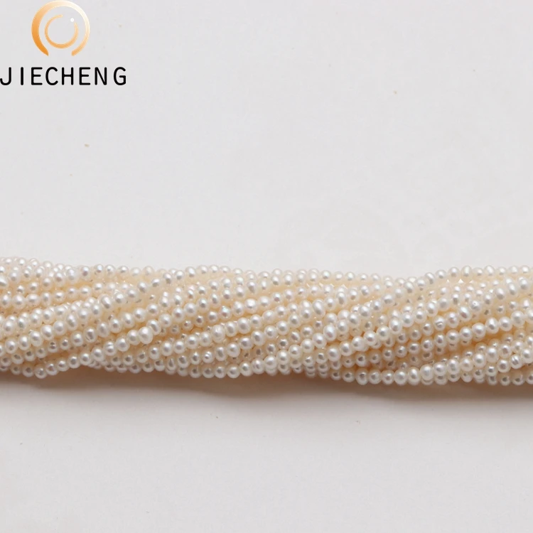 AA+ grade 2-3mm half round freshwater  natural cultured pearl necklace farm river water pearls strand