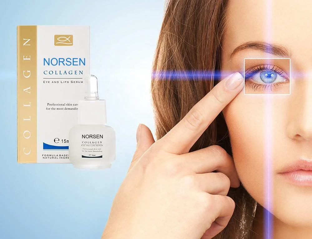 Organic Moisturizing Anti Aging Collagen Eye Serum Hot Selling Natural Glass Bottle Liquid Female 3 Years Sample Size 30 Days