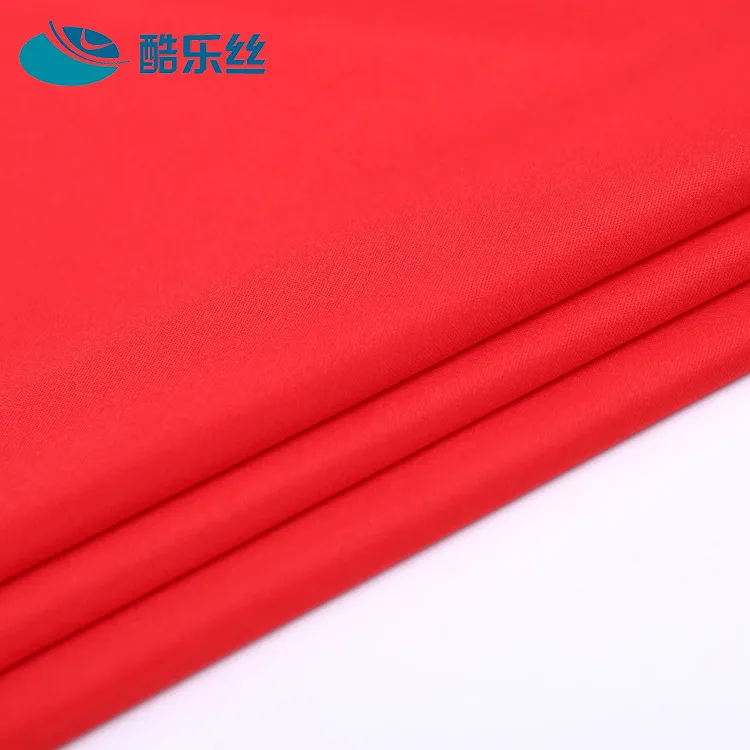 
high quality useful cheap red single jersey knitted polyester fabric stocklot 