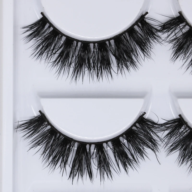 Объемные 3d ресницы 5 пар накладные из человеческих волос для наращивания
