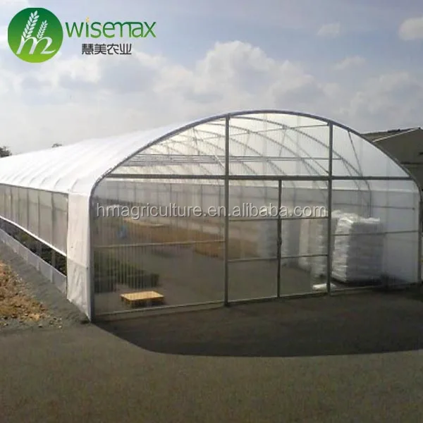 Low Cost Developed Design Hoop House Frame Plastic Film Greenhouse