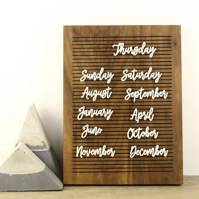 
Oak Solid Wood 12x9 Inches Letter Board Message Board with changeable letters 